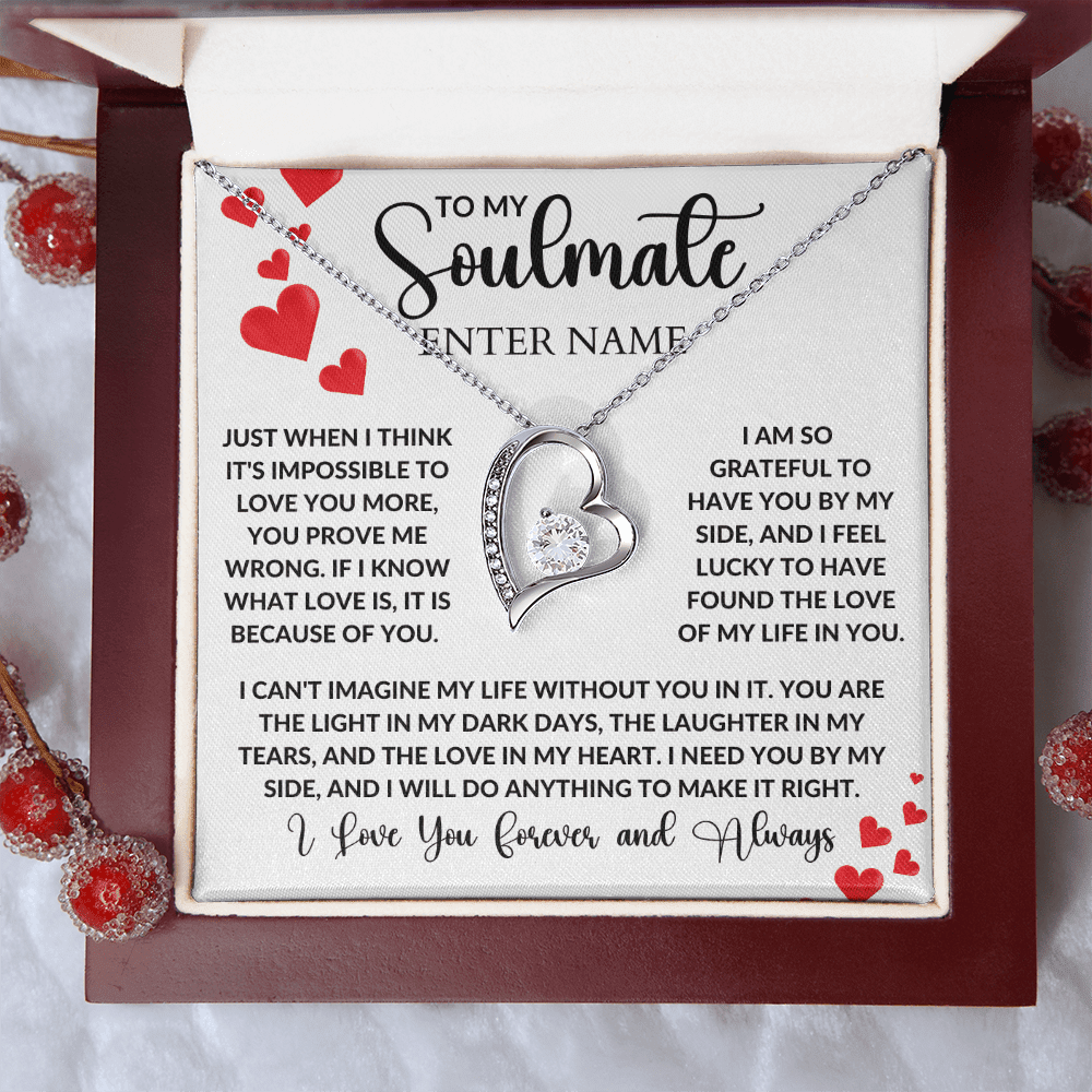 Gift For Soulmate - Personalize Gift - I Love You Forever - Forever Love Necklace - The Shoppers Outlet