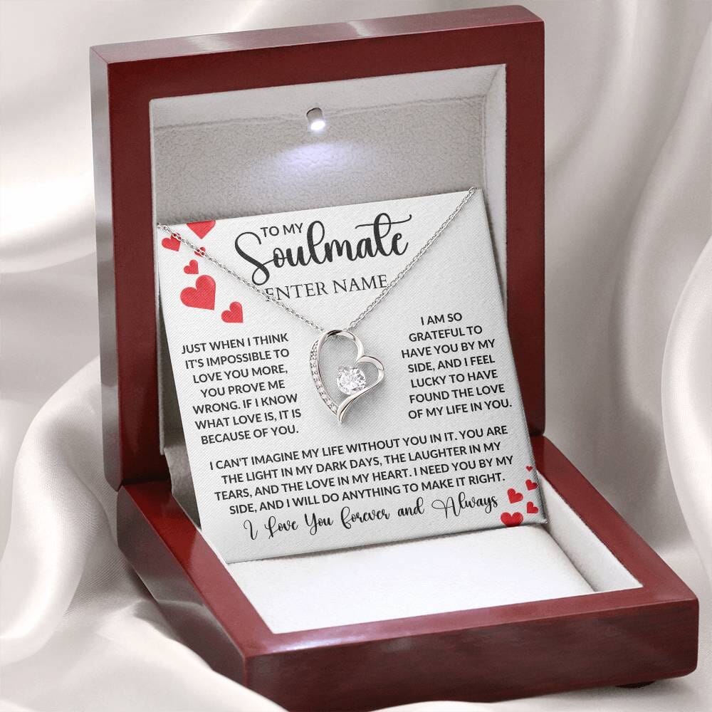 Gift For Soulmate - Personalize Gift - I Love You Forever - Forever Love Necklace - The Shoppers Outlet