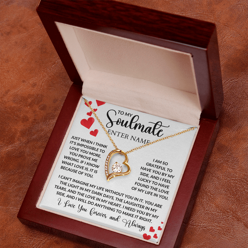 Gift For Soulmate - Personalize Gift - I Love You Forever - Forever Love Necklace - The Shoppers Outlet