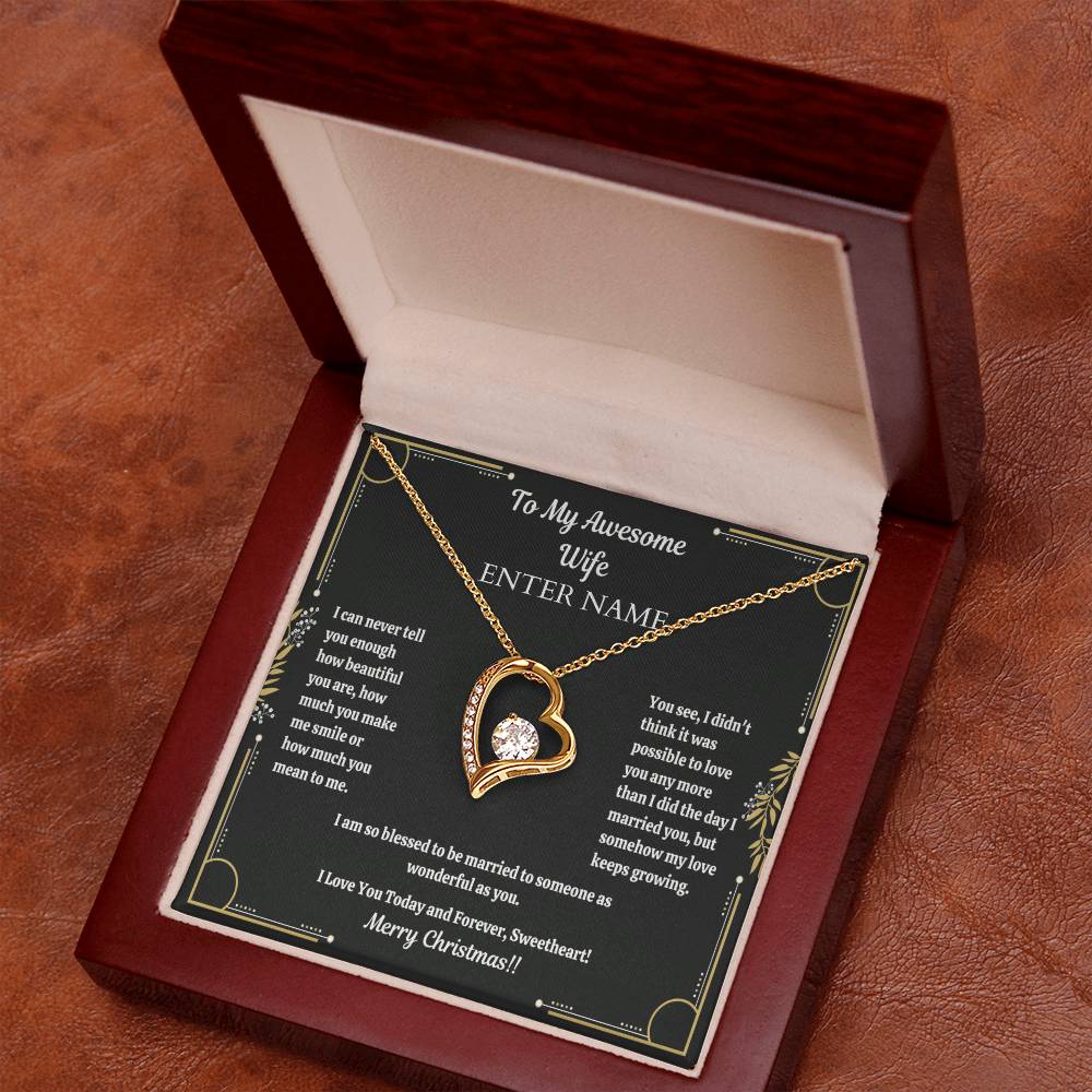 Gift For Wife - I Am So Blessed - Merry Christmas - Forever Love Necklace - The Shoppers Outlet