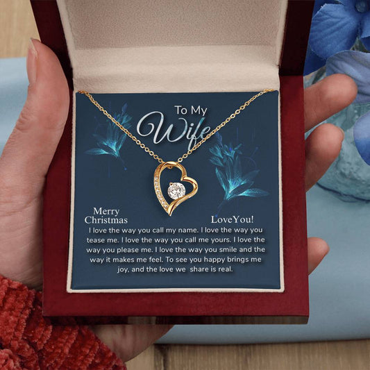 Gift For Wife - I Love The Way You - Merry Christmas - Forever Love Necklace - The Shoppers Outlet