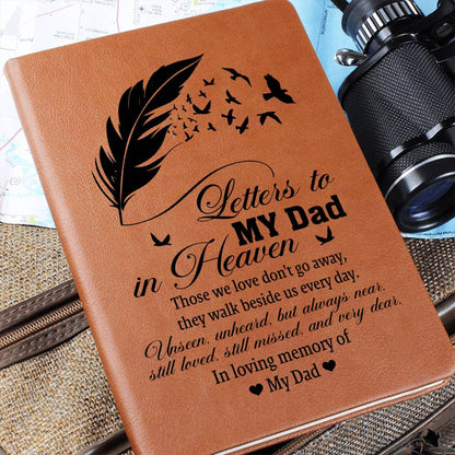 Graphic Leather Journal - Letters To My Dad In Heaven - The Shoppers Outlet