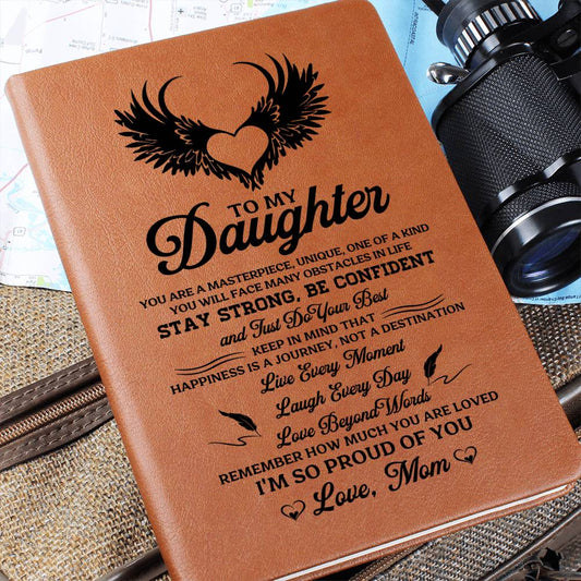 Graphic Leather Journal - Gift For Daughter - You Are A Masterpiece - Love Mom - The Shoppers Outlet