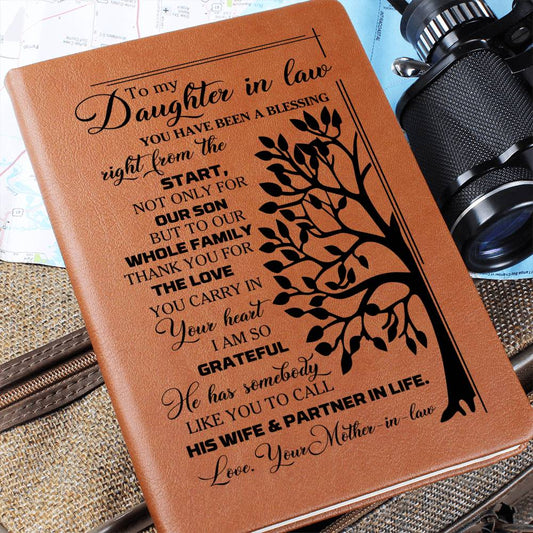 Graphic Leather Journal - To My Daughter In Law - You Have Been A Blessing - The Shoppers Outlet