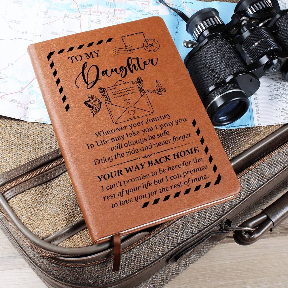 Graphic Leather Journal - A Journal To My Daughter - The Shoppers Outlet