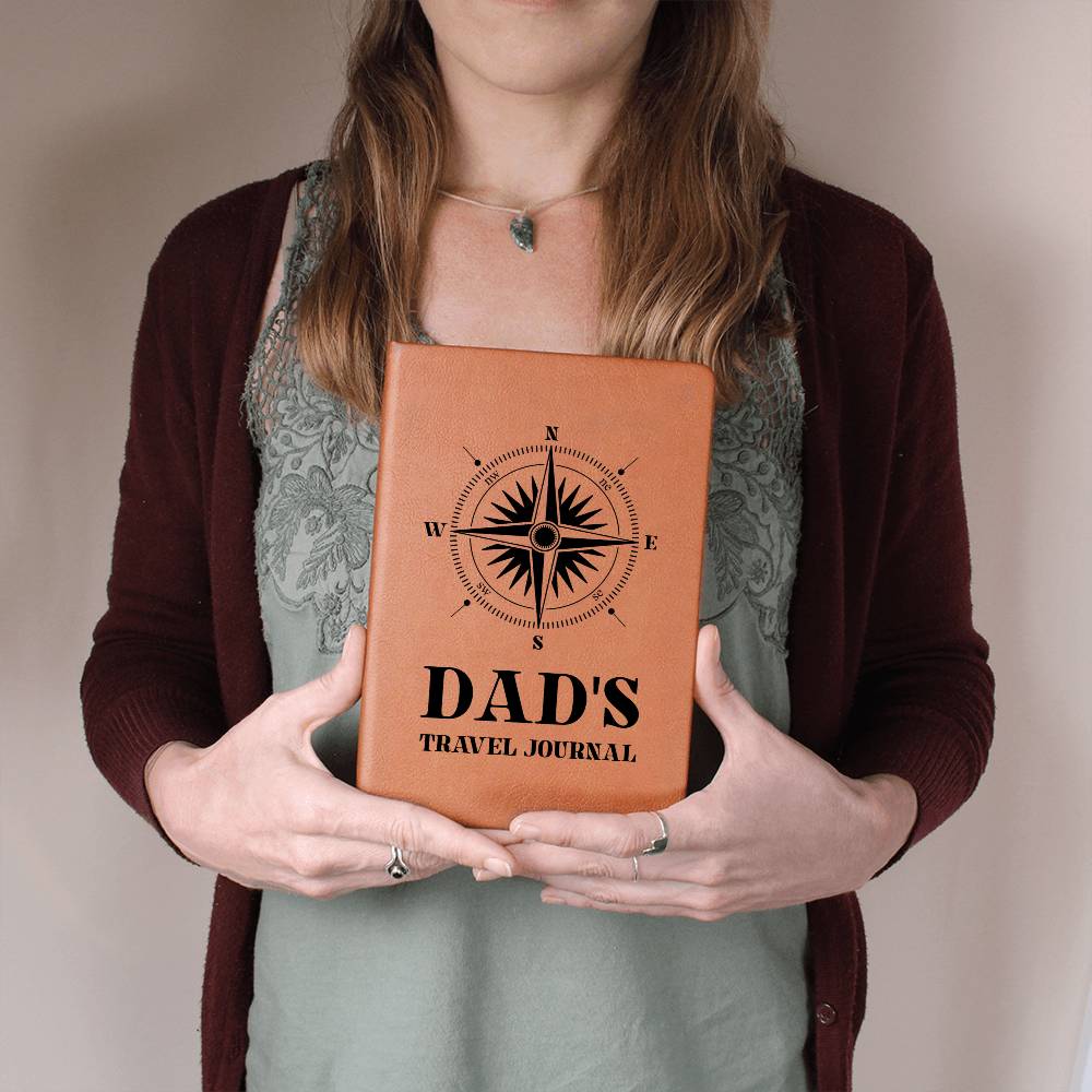 Graphic Leather Journal - Dad's Travel Journal - The Shoppers Outlet