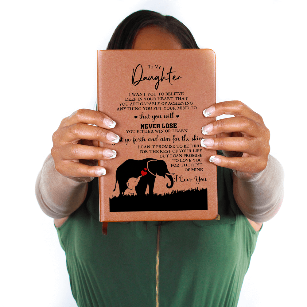 Graphic Leather Journal - Daughter - I Want You To Believe - The Shoppers Outlet