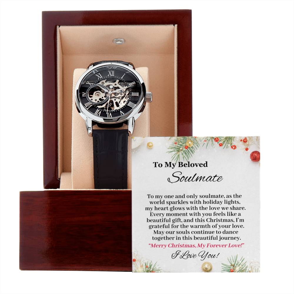 Soulmate - To My One and Only Soulmate - Merry Christmas - Men's Openwork Watch - The Shoppers Outlet