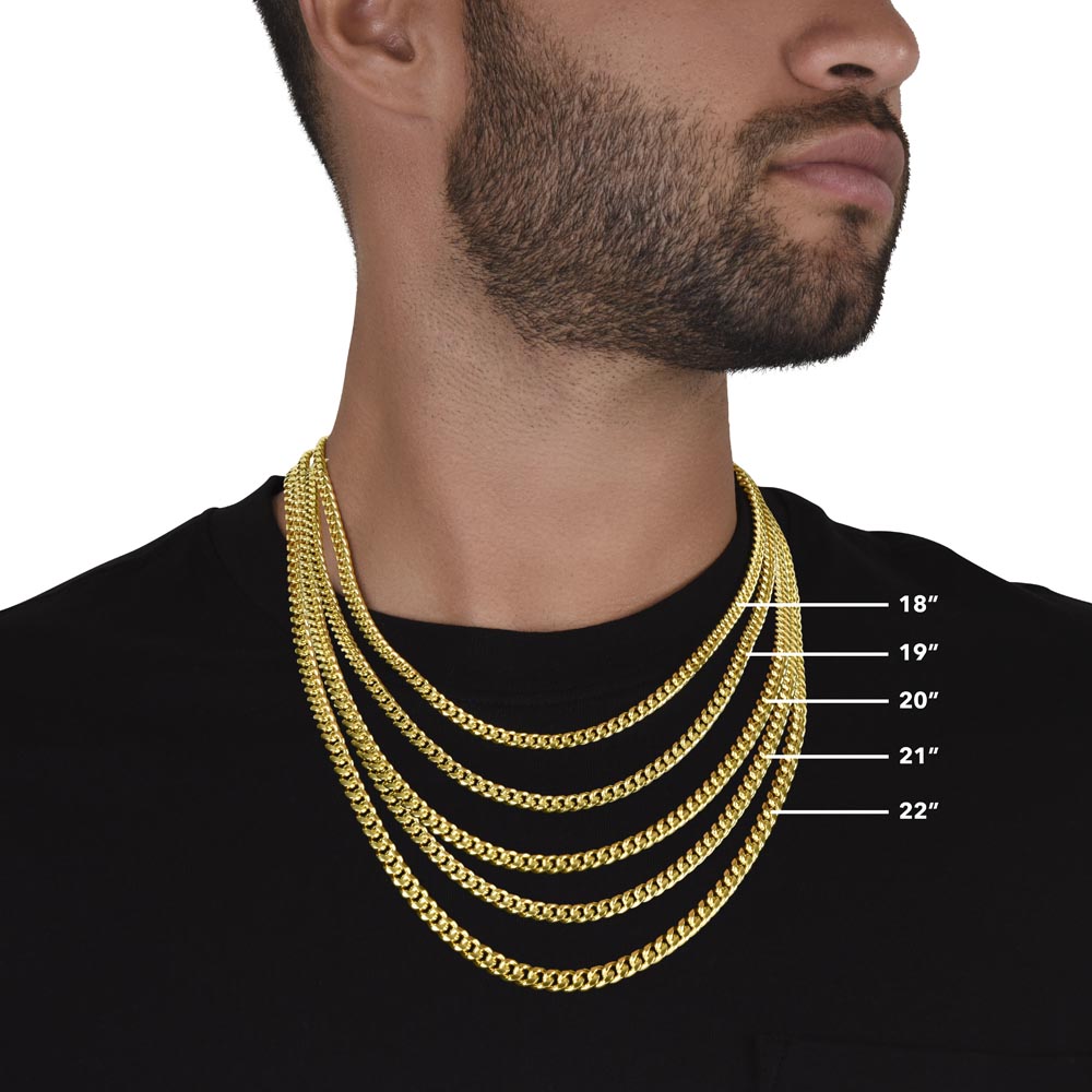 Dad - You Will Always Be The Man - Cuban Link Chain Necklaces - The Shoppers Outlet