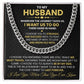 Husband - Gift For Husband - Wherever The Journey Takes Us - Cuban Link Chain Necklaces - The Shoppers Outlet