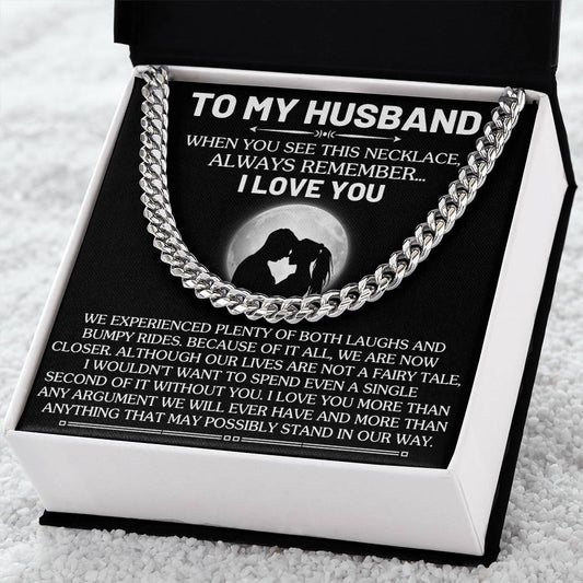 Husband - When You See This Necklace - Cuban Link Chain Necklaces - The Shoppers Outlet