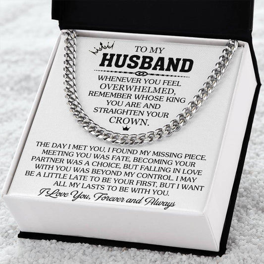 Gift For Husband - Whenever You Feel Overwhelmed - Cuban Link Chain Necklaces - The Shoppers Outlet