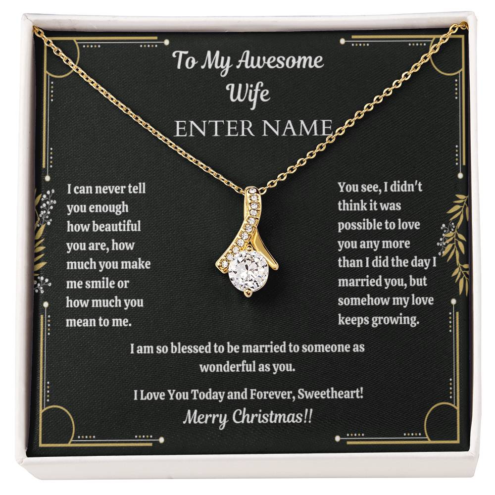 Gift For Wife - I Can Never Tell You Enough - Merry Christmas - Alluring Beauty Necklace - The Shoppers Outlet