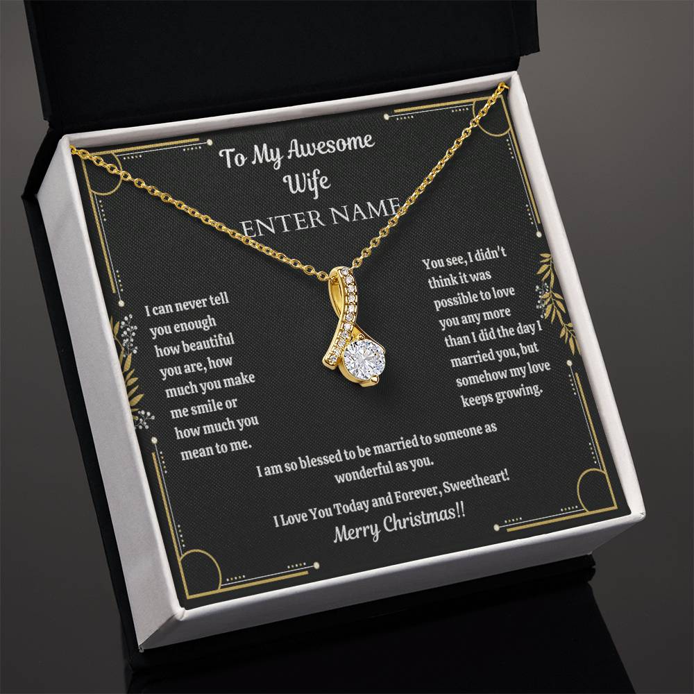 Gift For Wife - I Can Never Tell You Enough - Merry Christmas - Alluring Beauty Necklace - The Shoppers Outlet