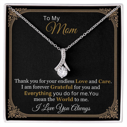 Gift For Mom - You Mean Th World To Me - Alluring Beauty Necklace - The Shoppers Outlet