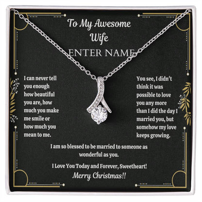 Gift For Wife - I Can Never Tell You Enough - Merry Christmas - Alluring Beauty Necklace - The Shoppers Outlet