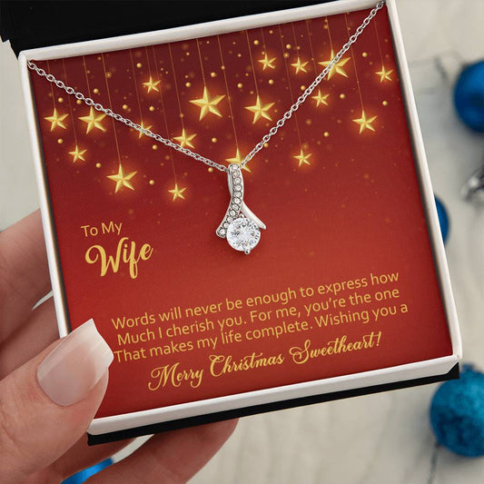 Gift For Wife - Words Will Never Be Enough - Alluring Beauty Necklaces - The Shoppers Outlet