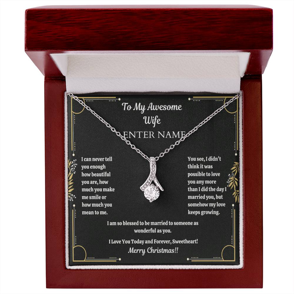 Gift For Wife - I Can Never Tell You Enough - Merry Christmas - Alluring Beauty Necklace - The Shoppers Outlet