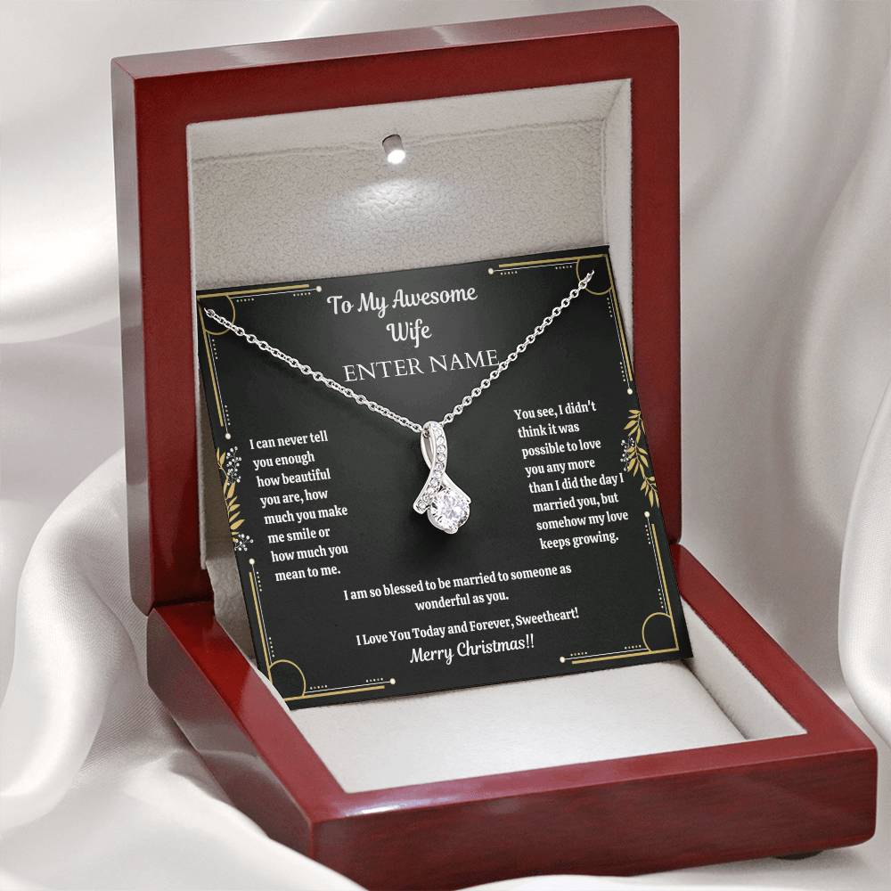 Gift For Wife - I Can Never Tell You Enough - Merry Christmas - Alluring Beauty Necklace - The Shoppers Outlet