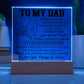 Dad -So Much Of Me Is Made From What I Learned From You - Square Acrylic Plaque - The Shoppers Outlet