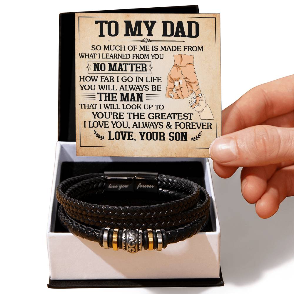 Gift For Dad - You're The Greatest - Men's Love You Forever Bracelet - The Shoppers Outlet