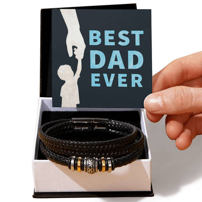 Dad - Best Dad Ever - Men's Love You Forever Bracelet - The Shoppers Outlet