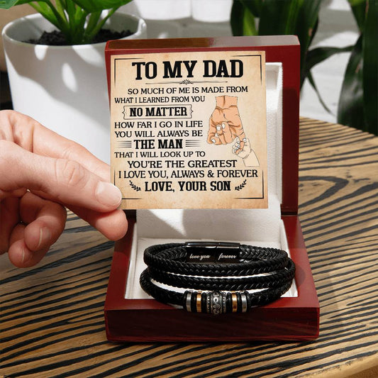 Dad - You're The Greatest - Men's Love You Forever Bracelet - The Shoppers Outlet