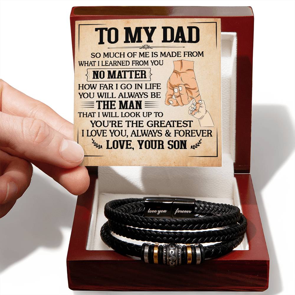 Gift For Dad - You're The Greatest - Men's Love You Forever Bracelet - The Shoppers Outlet