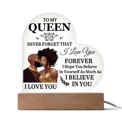 Gift For Soulmate - Never Forget That I Love You - Heart Acrylic Plaque - The Shoppers Outlet