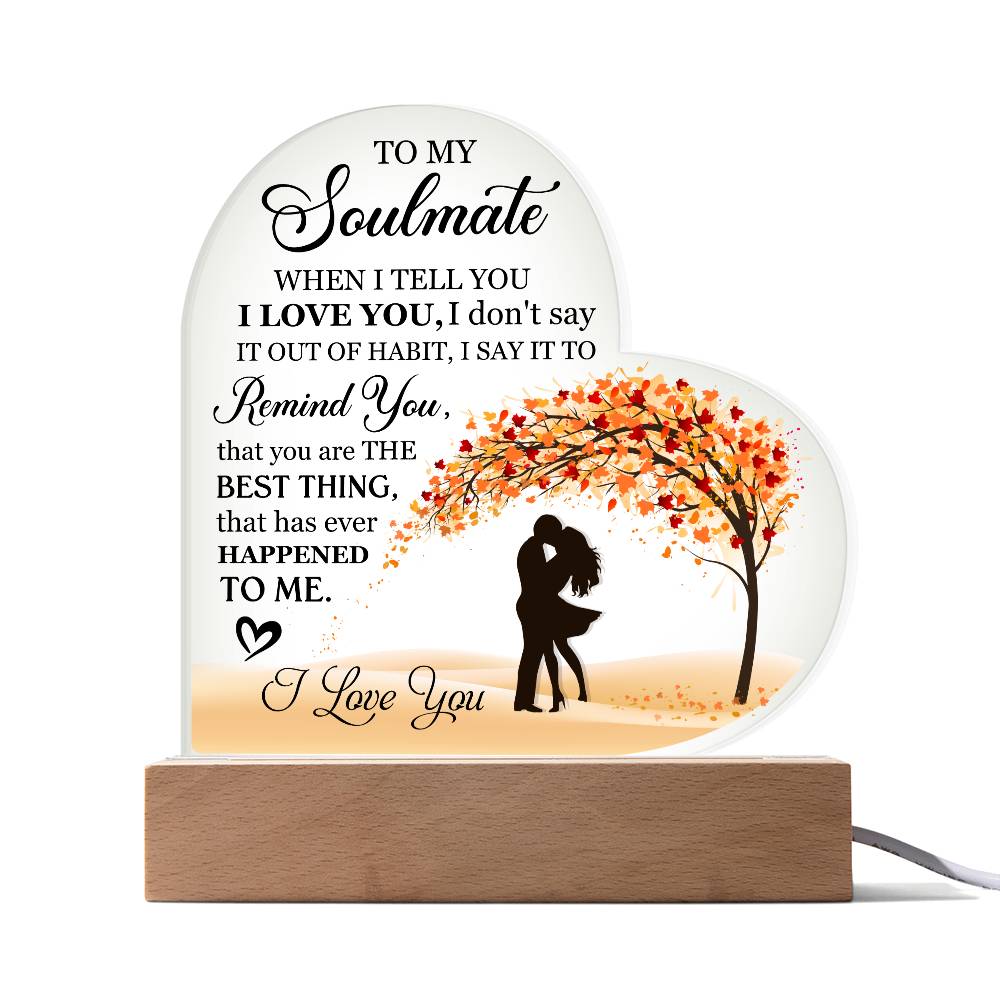 Gift For Soulmate - When I Tell You I Love You - Heart Acrylic Plaque - The Shoppers Outlet