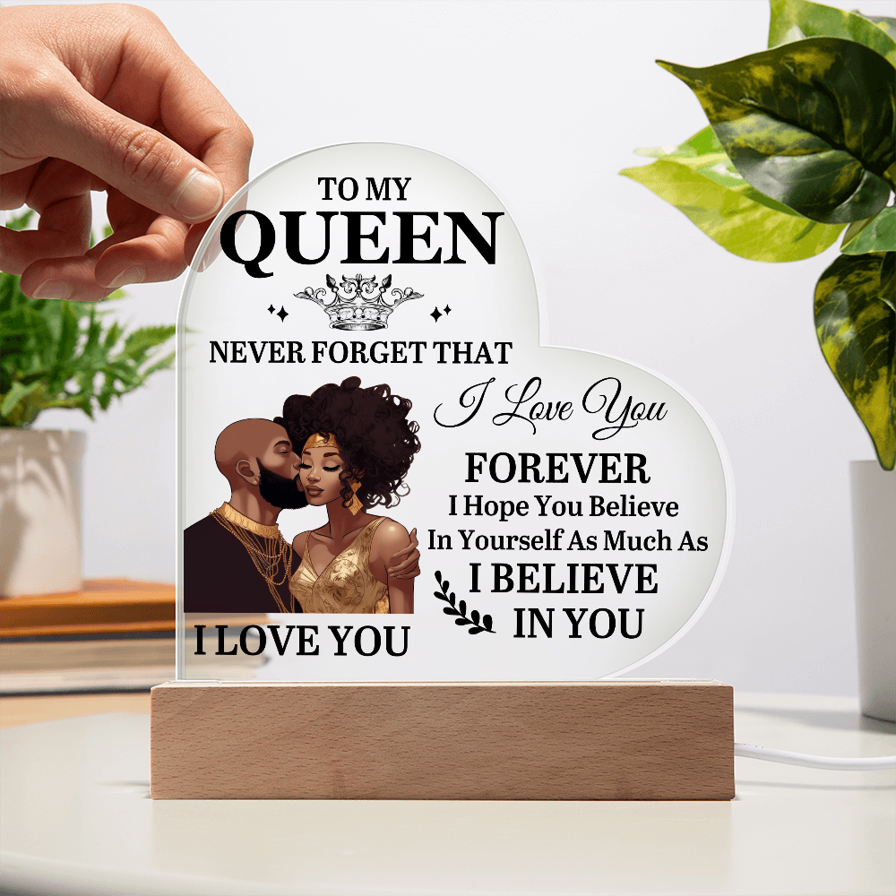 Gift For Soulmate - Never Forget That I Love You - Heart Acrylic Plaque - The Shoppers Outlet