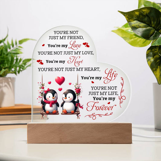 Gift For Soulmate - You're Not Just My Friend - Heart Acrylic Plaque - The Shoppers Outlet