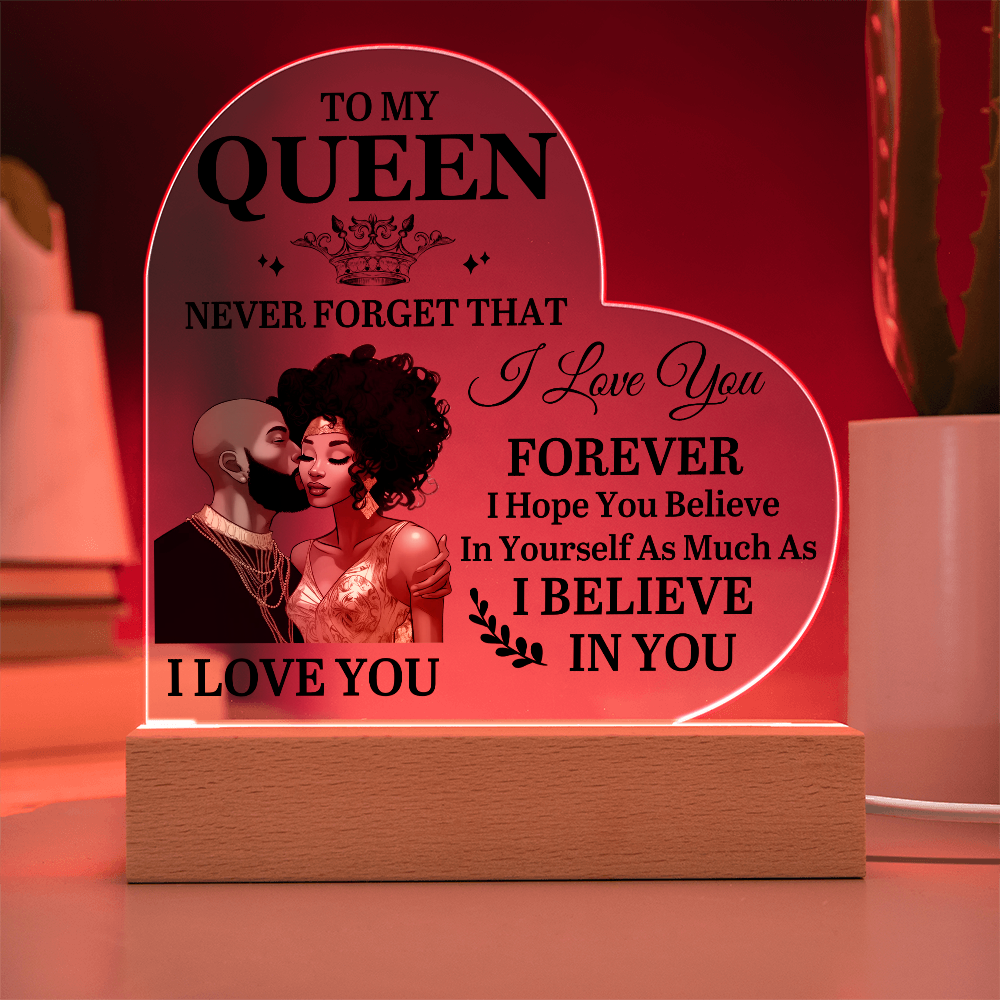 Gift For Soulmate - Never Forget That I Love You - Heart Acrylic Plaque - The Shoppers Outlet