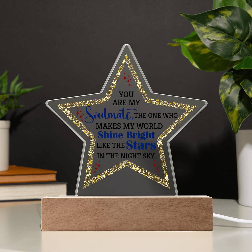 Soulmate - You Are My Soulmate - Star Acrylic Plaque - The Shoppers Outlet