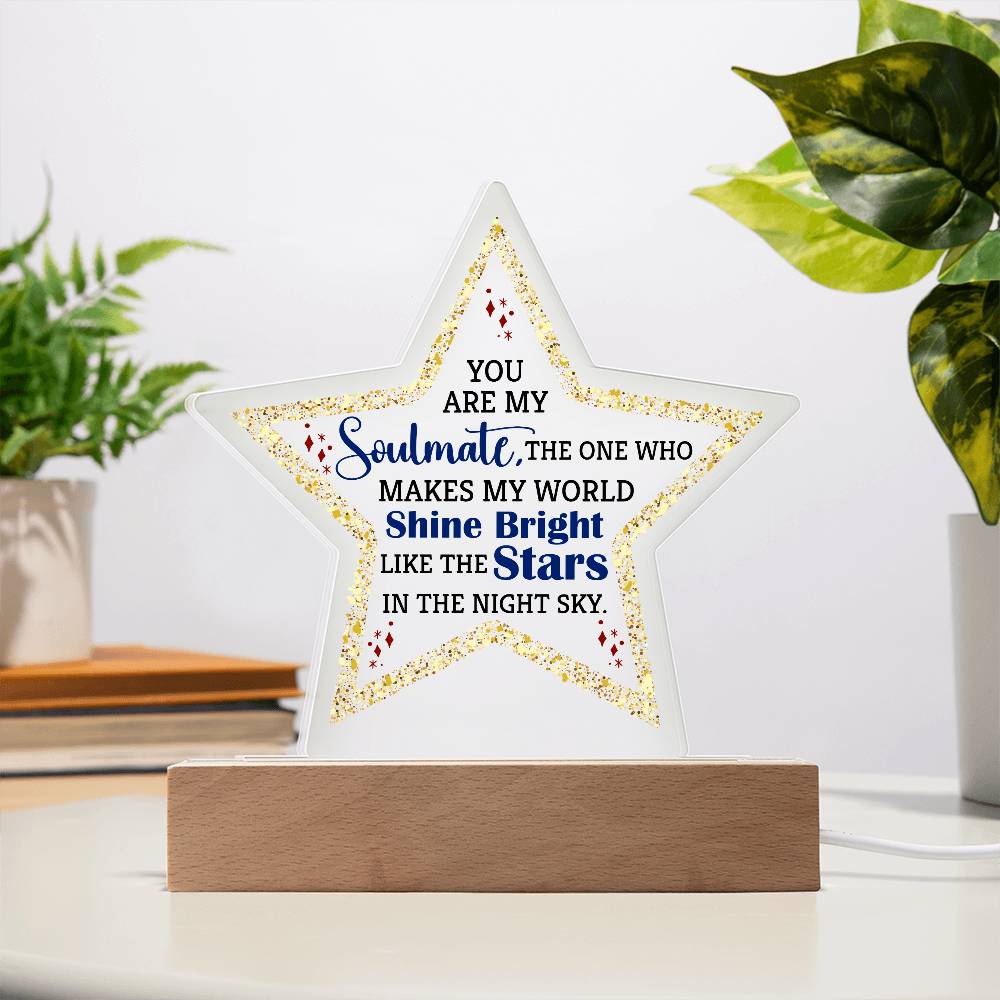 Gift For Soulmate - You Are My Soulmate - Star Acrylic Plaque - The Shoppers Outlet