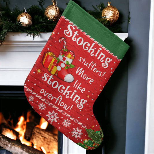 Holiday Stocking - Stocking Stuffer - More Like Stocking Overflow - Giant Holiday Stocking - The Shoppers Outlet