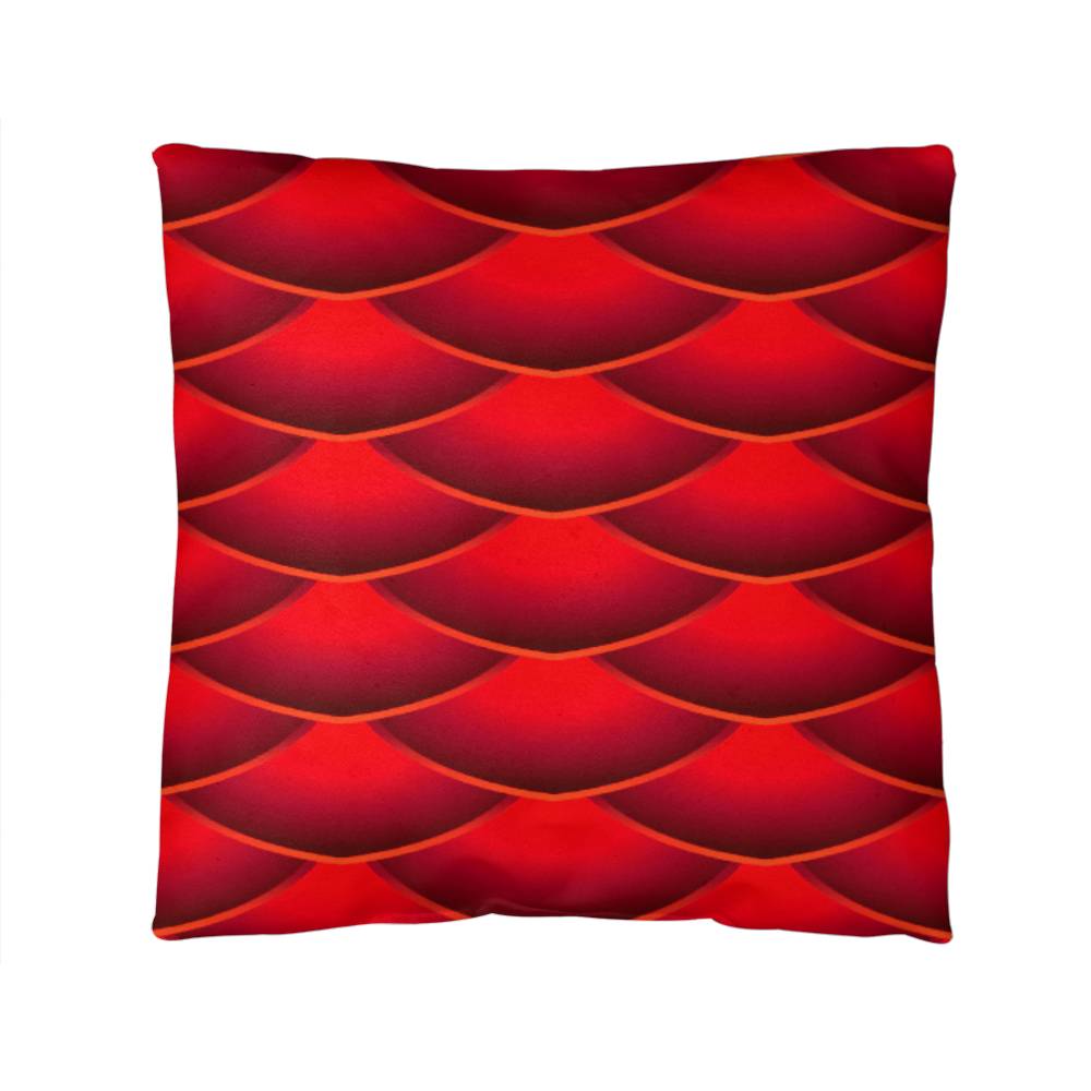 Red Dragon Scales Design - Classic Throw Pillows - The Shoppers Outlet