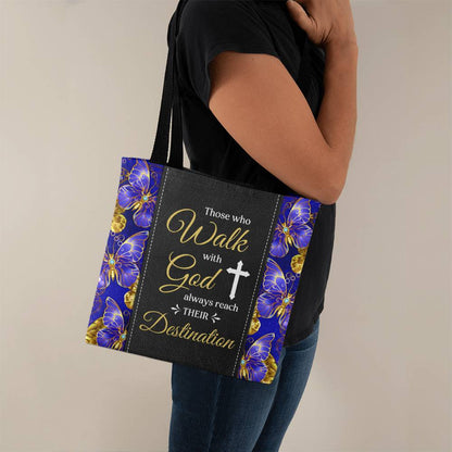 Inspirational - Those  Who Walk With God Always Reach Their Destination - Classic Tote Bags - The Shoppers Outlet