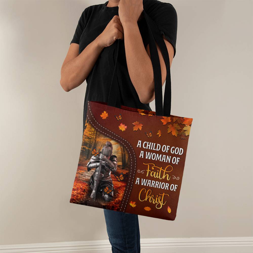 Inspirational - A Child Of God A Woman Of Faith A Warrior Of Christ - Classic Tote Bag - The Shoppers Outlet