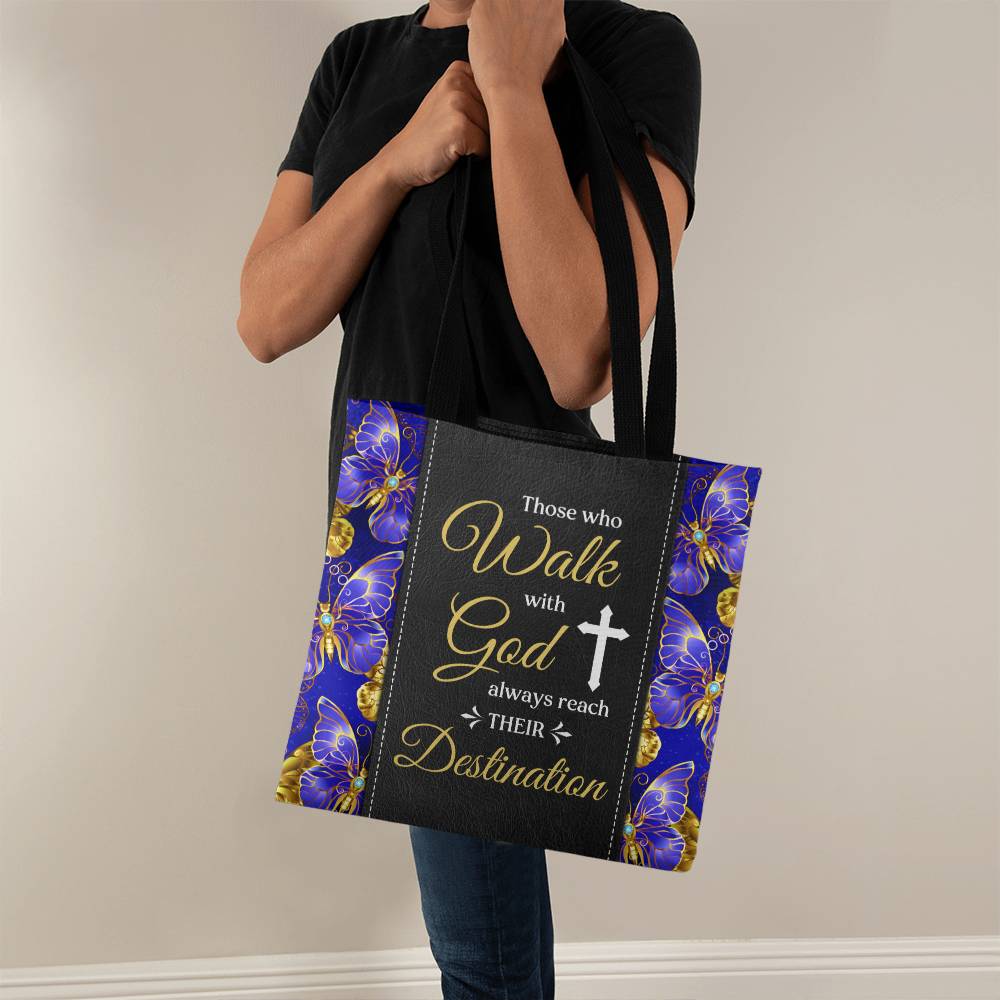 Inspirational - Those  Who Walk With God Always Reach Their Destination - Classic Tote Bags - The Shoppers Outlet