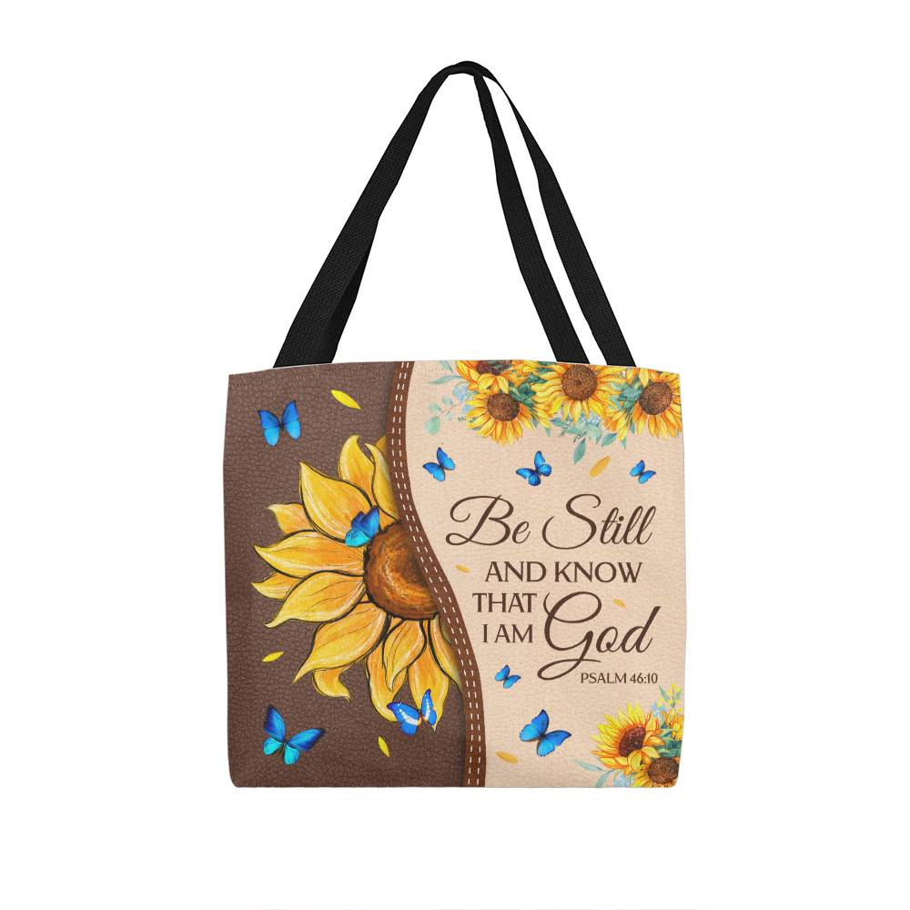 Faith - Be Still And Know That I Am God - Psalm 46:10 - Classic Tote Bags - The Shoppers Outlet