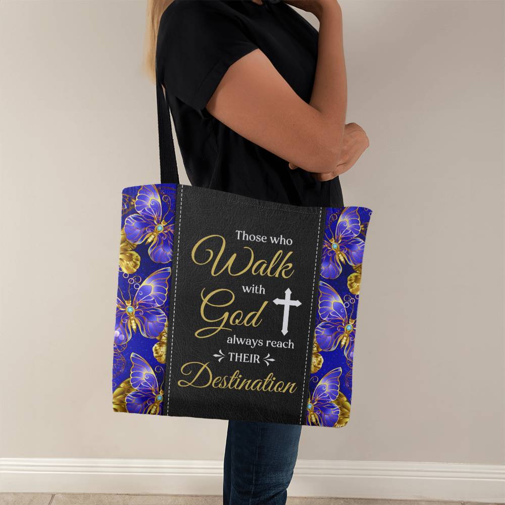 Inspirational - Those  Who Walk With God Always Reach Their Destination - Classic Tote Bags - The Shoppers Outlet