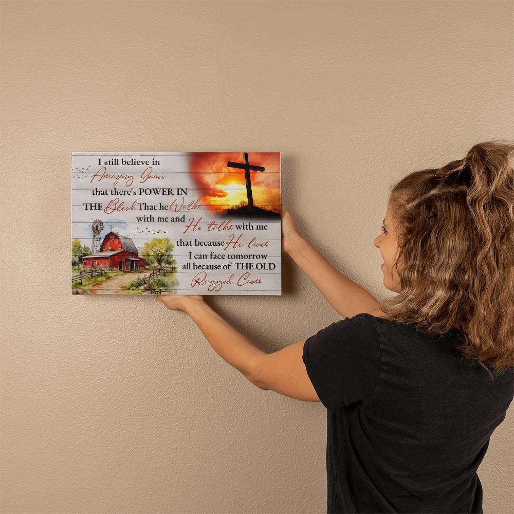 Faith - I Still Believe In  Amazing Grace - Gallery Wrapped Canvas Prints - The Shoppers Outlet