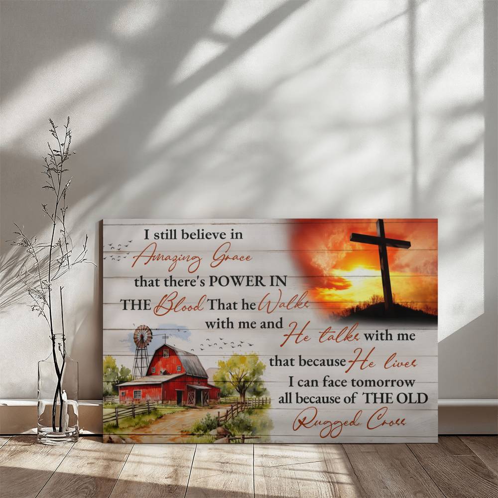 Faith - I Still Believe In  Amazing Grace - Gallery Wrapped Canvas Prints - The Shoppers Outlet