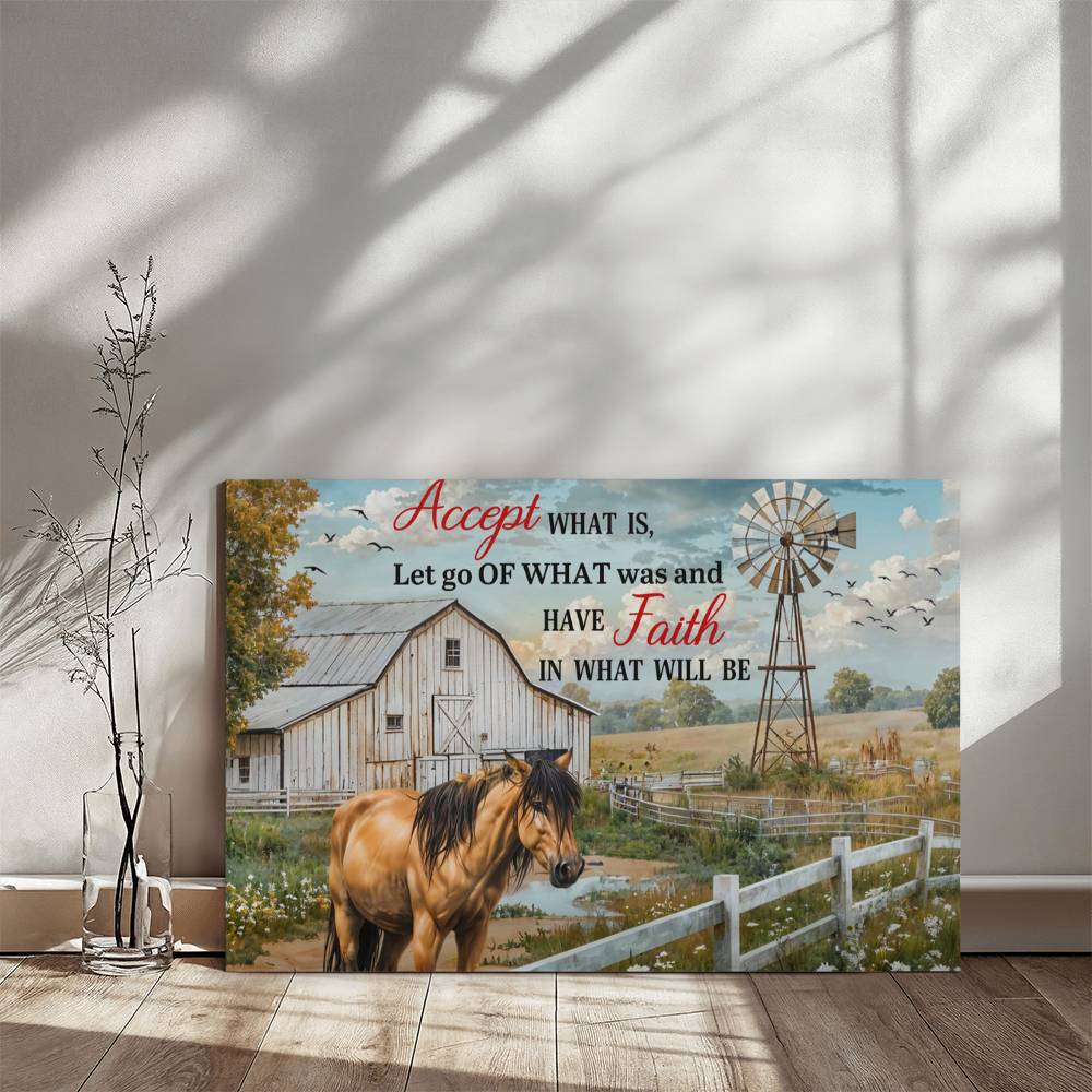 Inspirational - Accept What Is - Gallery Wrapped Canvas - The Shoppers Outlet