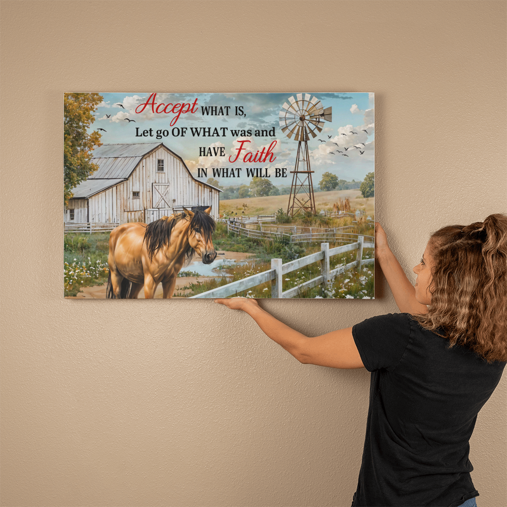 Inspirational - Accept What Is - Gallery Wrapped Canvas - The Shoppers Outlet