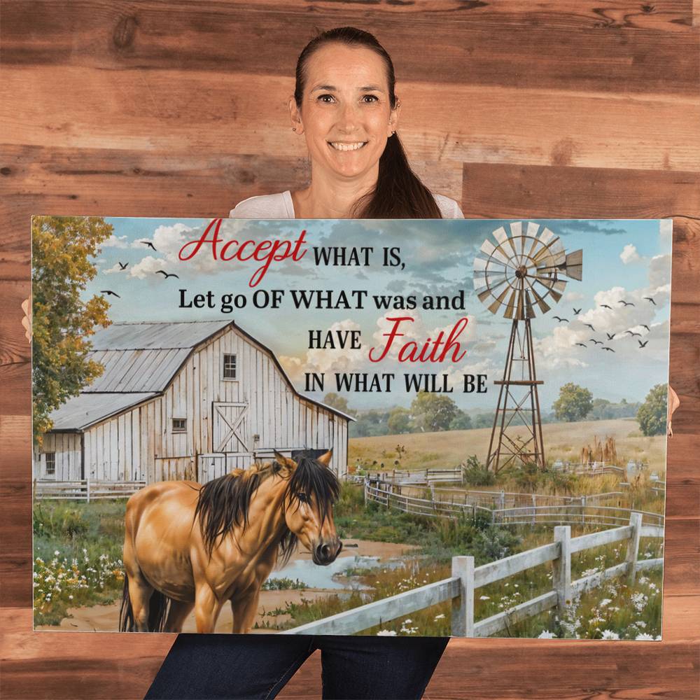 Inspirational - Accept What Is - Gallery Wrapped Canvas - The Shoppers Outlet