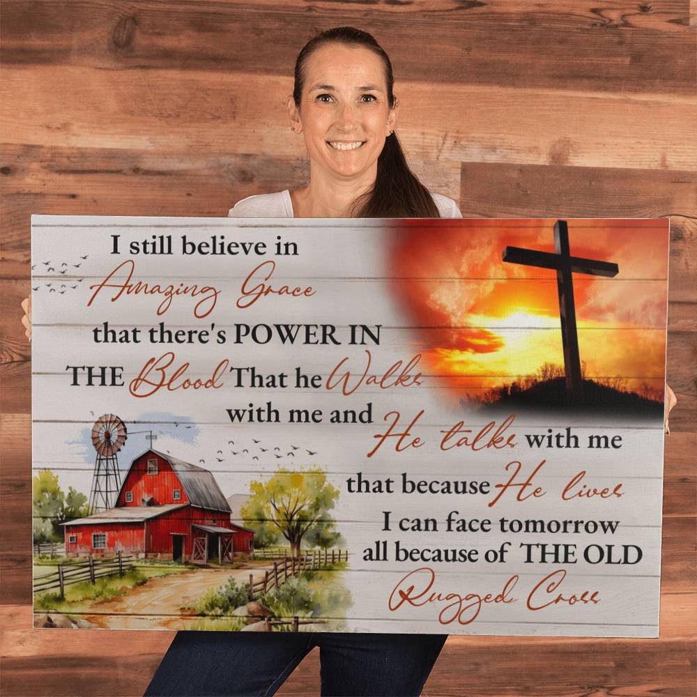 Faith - I Still Believe In  Amazing Grace - Gallery Wrapped Canvas Prints - The Shoppers Outlet