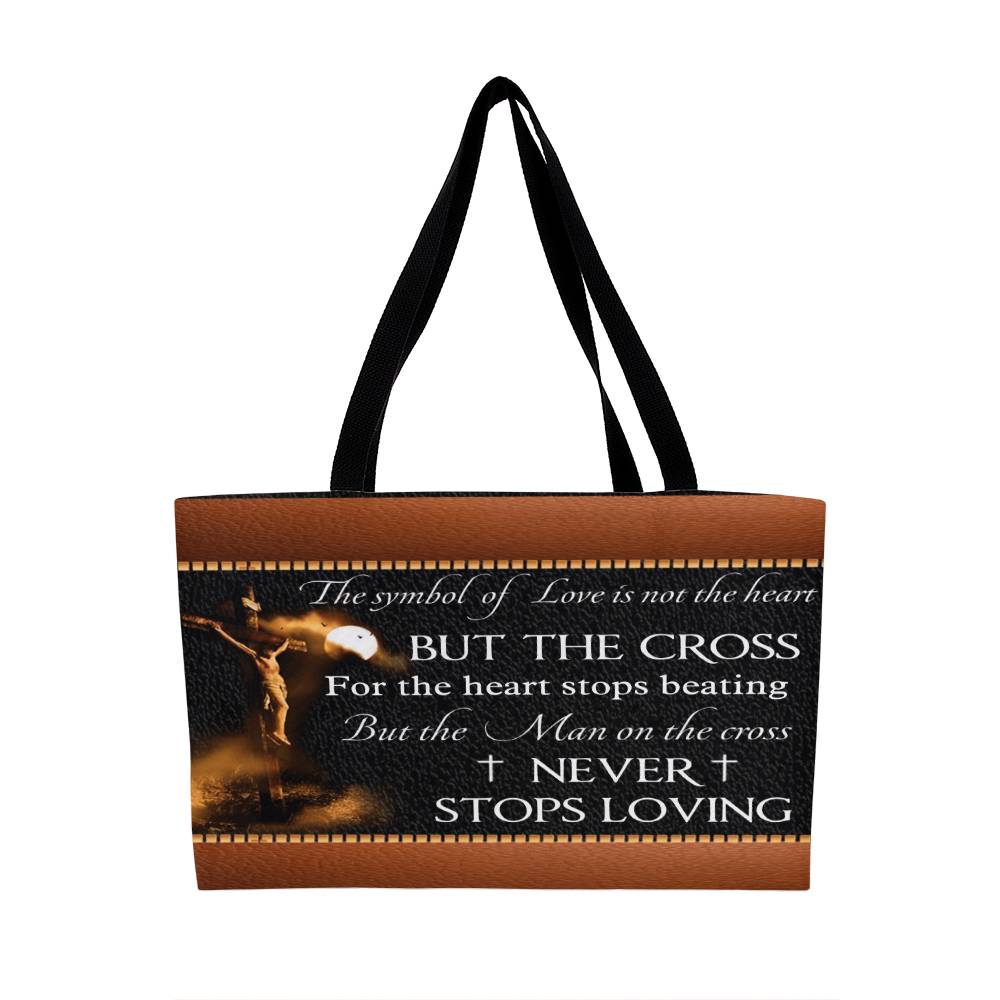 Inspirational - The Symbol Of Love Is Not The Heart But The Cross - Weekender Tote Bag - The Shoppers Outlet