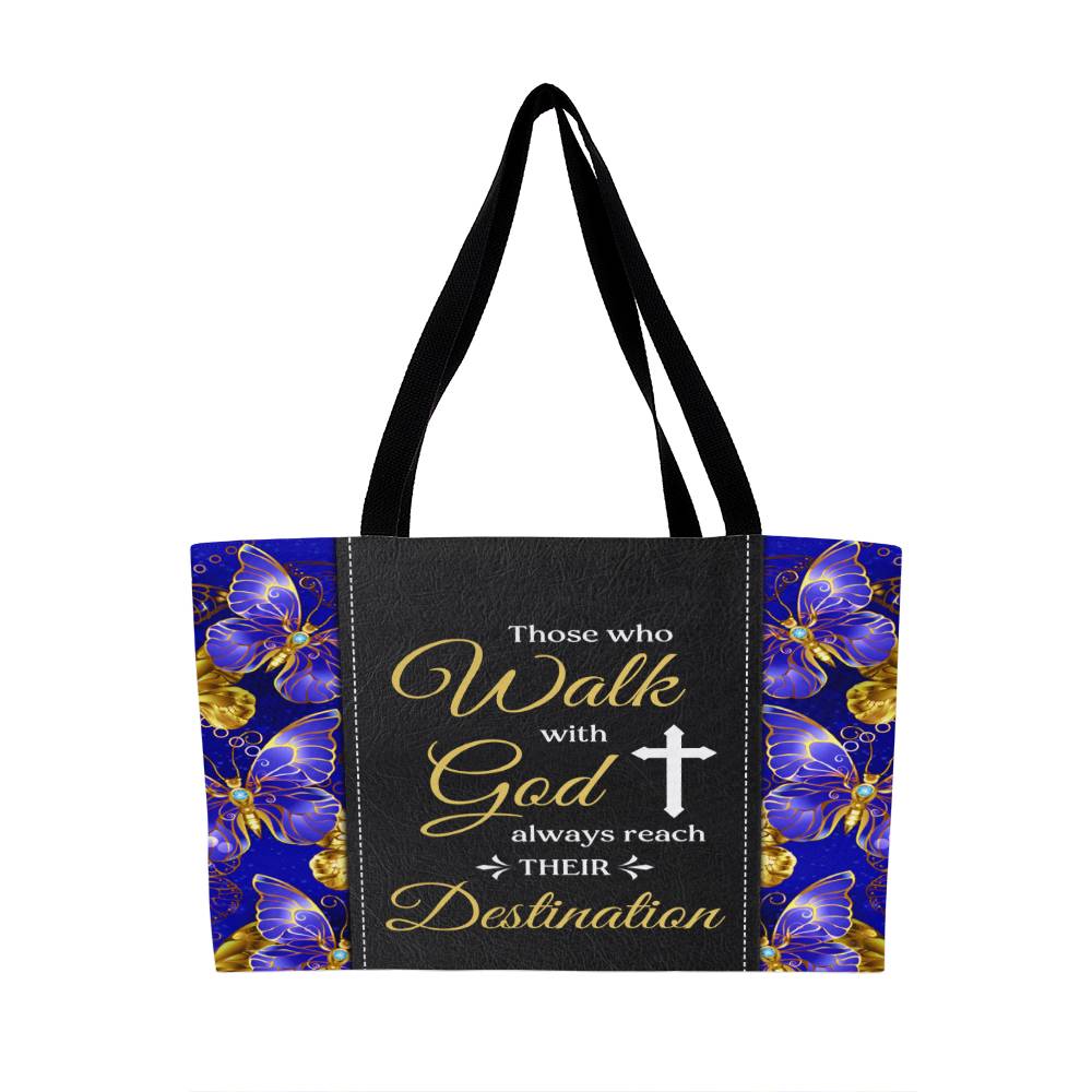 Inspirational - Those Who Walk With God Always Reach Their Destination - Weekender Tote Bags - The Shoppers Outlet